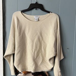 Carmen Cream Scoop Neck Sweater for Women